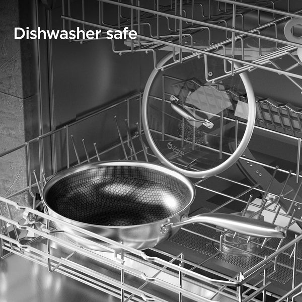 11" Hybrid Wok Pan with Lid, Nonstick Deep Skillet for Stir-Fry | Non-Toxic Coating, Dishwasher & Oven Safe, Induction Ready, Stay-Cool Handle, 3-Ply Stainless Steel Clad for Fast Heat7