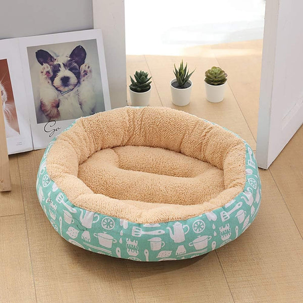 Beige/White + Strawberry Fashion Pet Supplies Kennel Cat Litter Small Medium Dog Pet Dog Pad 50 50 14 Cm1