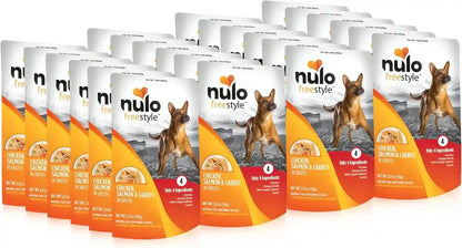 Nulo Freestyle Variety Flavor Real Meat Grain-Free Premium Puppy & Dog Food Topper, 2.8 Ounce (Pack of 6)23