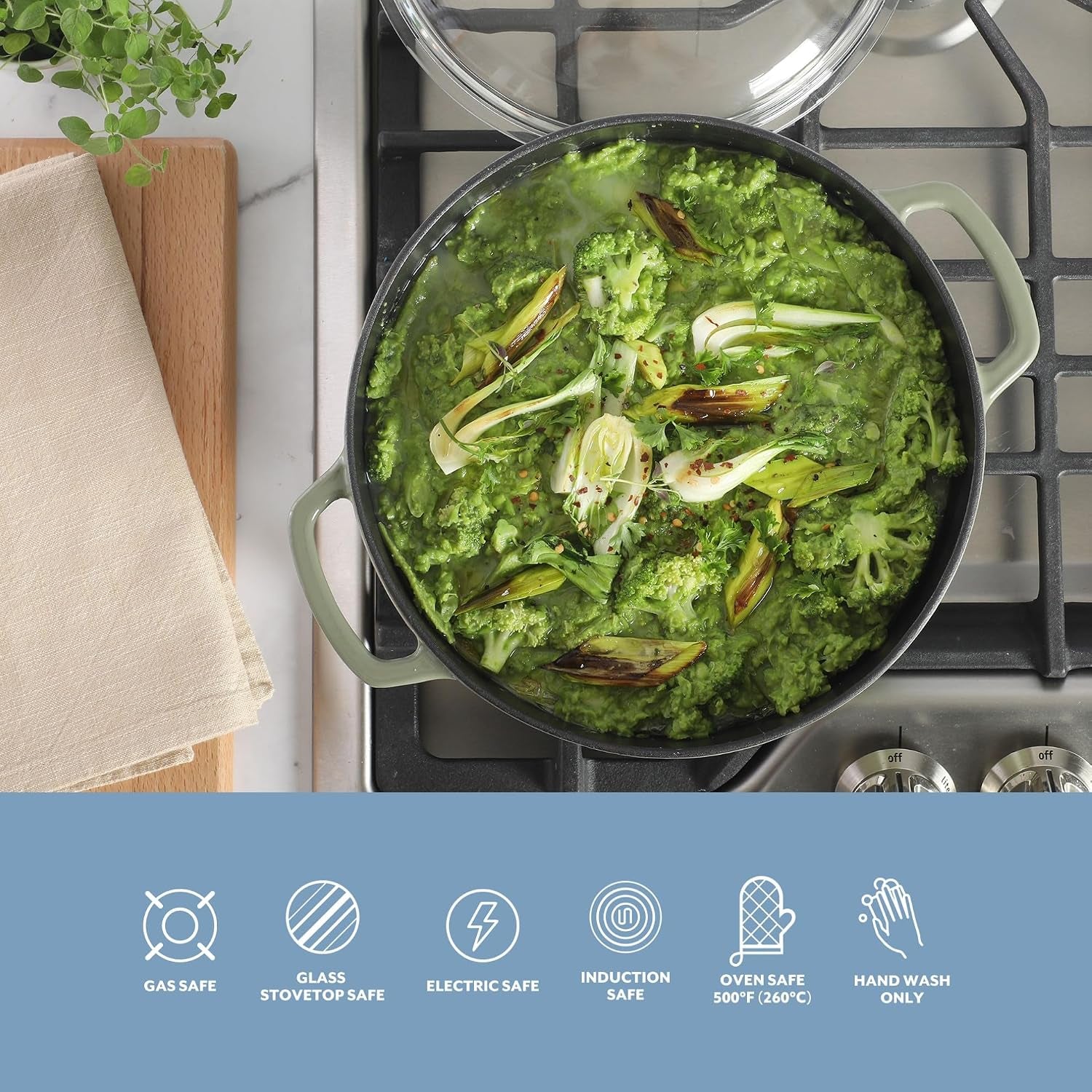 sur-la-table-kitchen-essential-supper-club-5-quart-enamel-coated-cast-iron-dutch-oven-pot-with-oven-safe-glass-lid-oven-to-table-cookware-for-bread-soups-stews-braising-juniper-green