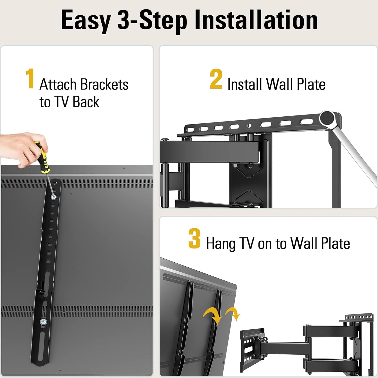full-motion-tv-wall-mount-for-32-70-inch-tvs-up-to-99lbs-mount-bracket-with-swivel-and-tilt-tv-bracket-with-articulating-dual-arms-fits-16-studs-max-vesa-400x400-mm-md2380