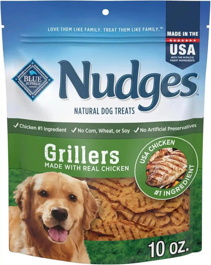 Blue Buffalo Nudges Chicken Grillers Natural Dog Treats, Tender & Meaty Dog Snacks, Easy-To-Tear for Training, Made in the USA with Real Chicken, No Artificial Preservatives, 16 Oz.17