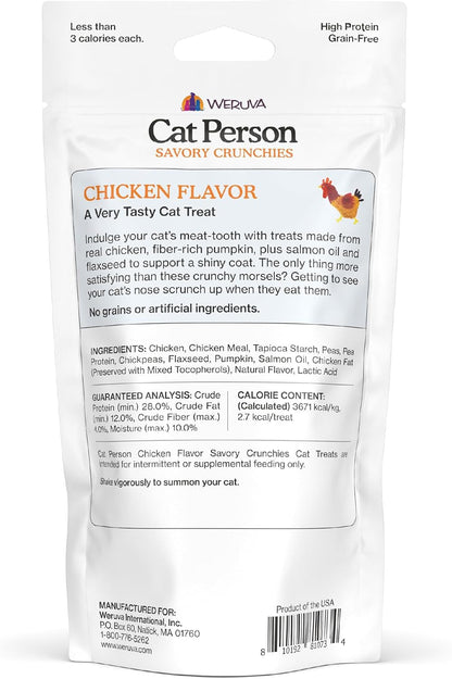 Cat Person, Chicken Savory Crunchies Cat Treats, 2Oz Bag2
