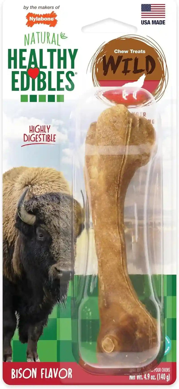 Nylabone Healthy Edibles Wild Dog Treats, Bison Flavor, Large | Natural Dog Chew Bones, Made in USA, Highly Digestible Dog Chews, Long Lasting Chews for Large Dogs up to 50 Lbs13