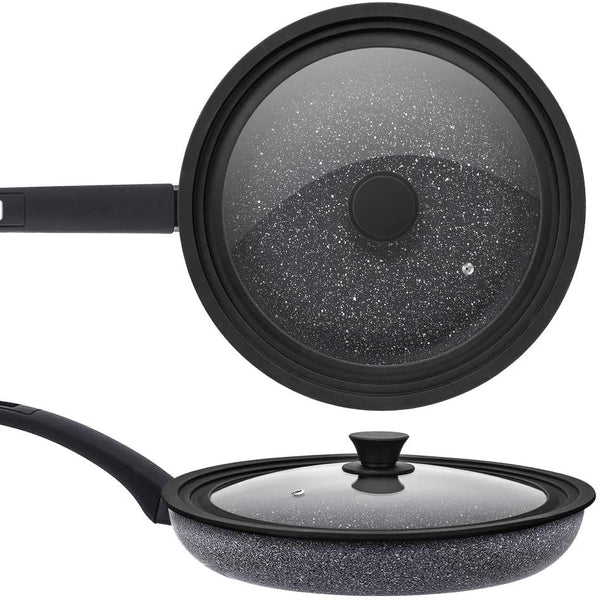 Universal Lid for Pots,Pans and Skillets - Tempered Glass with Heat Resistant Silicone Rim Fits 10.5", 11" and 12" Diameter Cookware,Black4