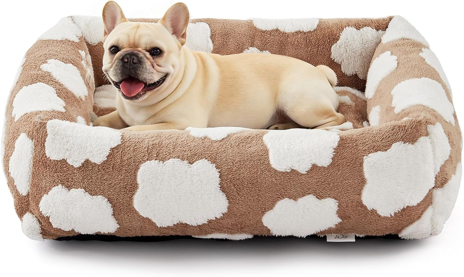 joejoy-dog-bed-medium-size-dog-removable-washable-cover-orthopedic-soft-pet-bed-anti-slip-fluffy-plush-faux-rabbit-fur-puppy-bed-30x24x8-leopard-print-grey