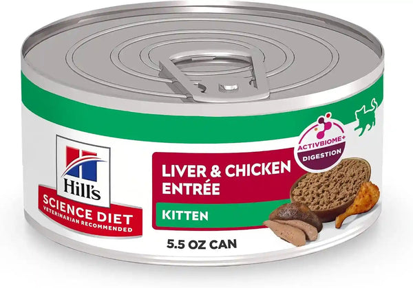 Hill'S Science Diet Kitten Formula Wet Cat Food Variety Pack | #1 Veterinarian Recommended, Liver & Chicken and Minced Salmon, 2.9 Oz. Cans, 12-Pack15