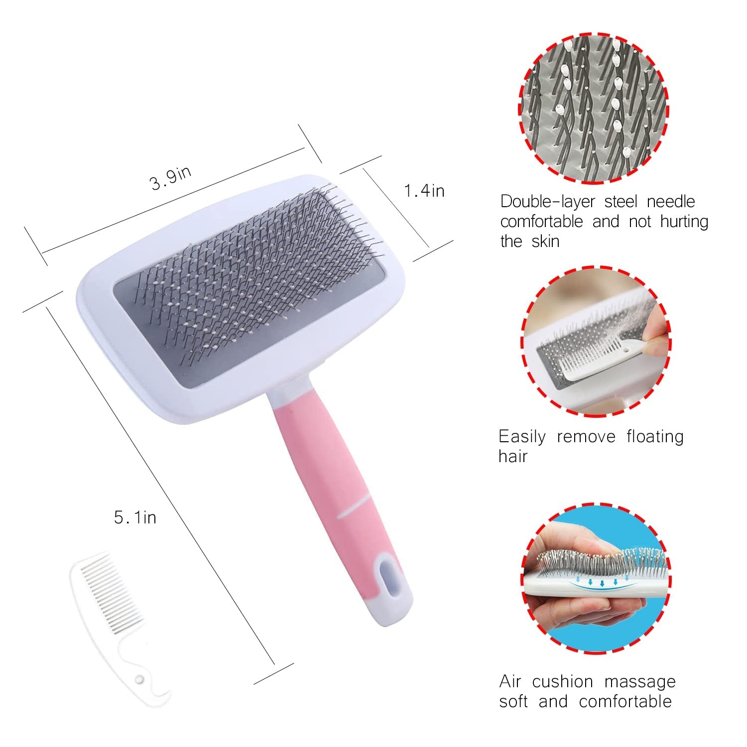 small-animal-pet-grooming-kit-with-pet-shedding-slicker-brush-bath-massage-glove-pet-grooming-comb-nail-clipper-trimmer-for-rabbit-puppy-kitten-guinea-pig-hamster-ferret-pink