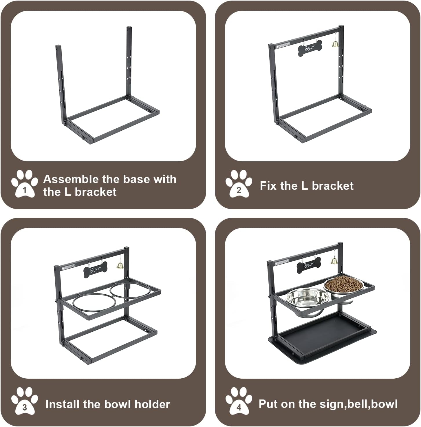 elevated-dog-bowls-with-slow-feeder-for-large-dogs-adjustable-raised-stand-with-2-stainless-steel-bowls-spill-proof-mat-non-slip-dog-feeder-for-large-medium-dogs-black