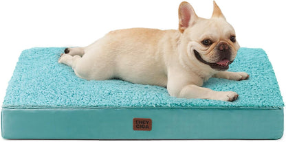 EHEYCIGA Orthopedic Dog Bed Large with Removable Washable Cover,Grey,41X27 | Egg Crate Foam Support,Durable Oxford Fabric,Non-Slip Bottom,Machine Washable,Soft Waterproof Plush Pet Bed Mat for Crate11