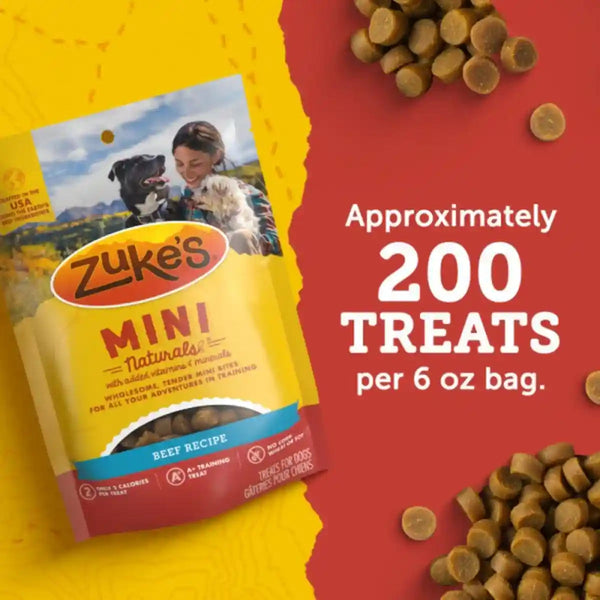 Zuke’S Mini Naturals Soft and Chewy Dog Treats for Training Pouch, Natural Treat Bites with Beef Recipe - 6 Oz. Bag7