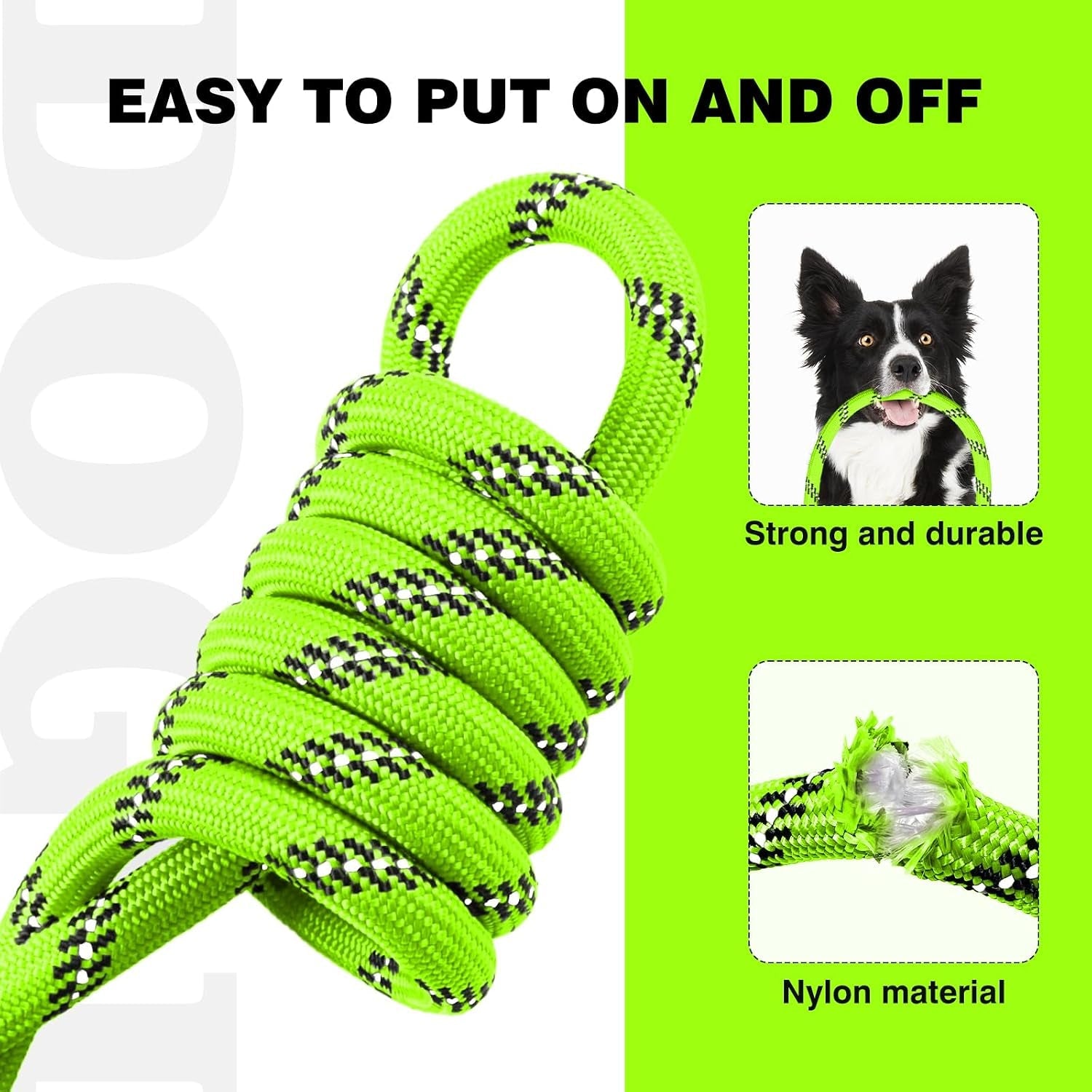 lynxking-slip-lead-dog-leash-reflective-heavy-duty-comfortable-strong-rope-for-large-medium-small-dogs-no-pull-pet-training-light-green-large-1-2in-x-6ft-slip-lead
