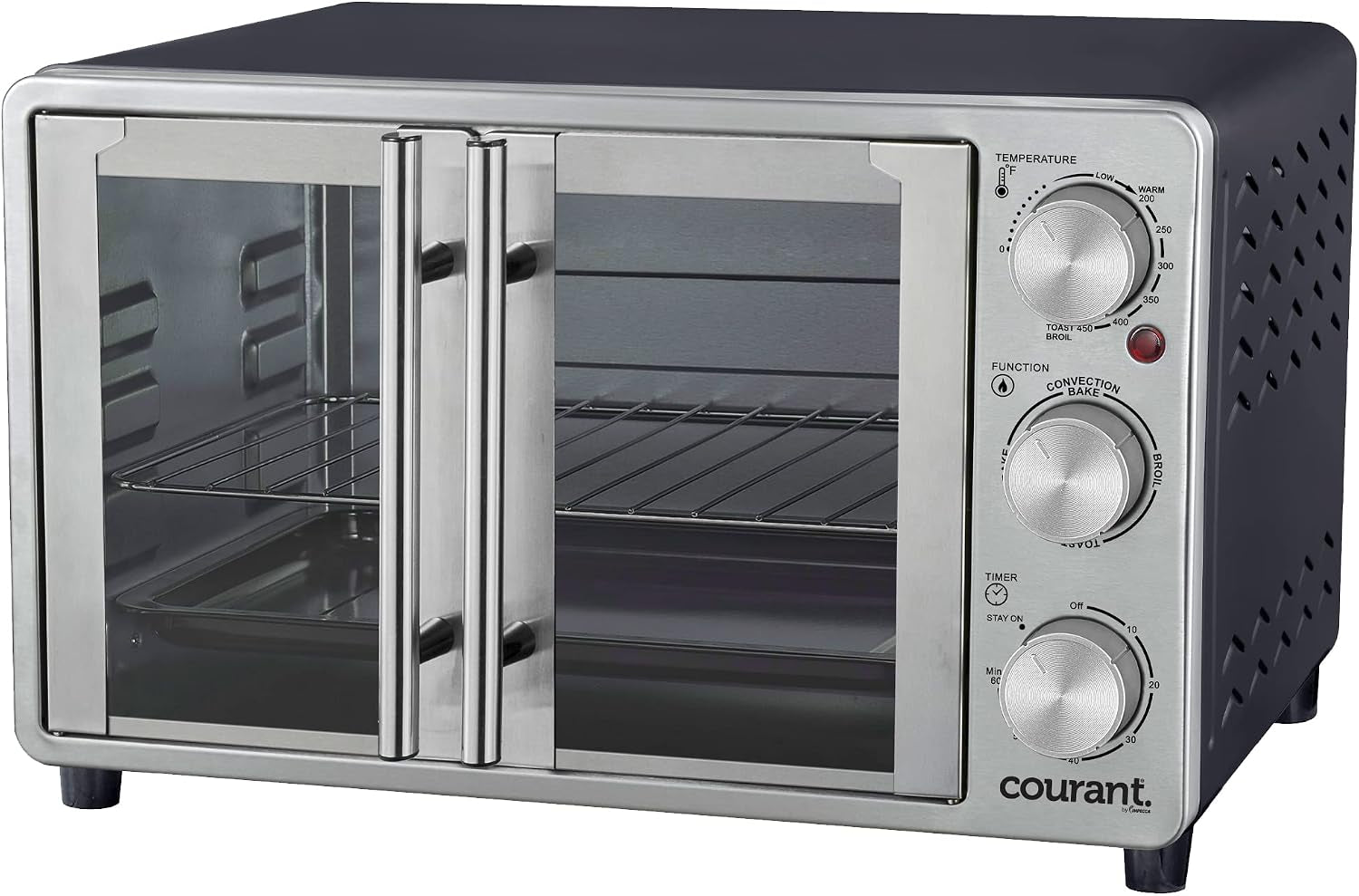 french-door-convection-toaster-oven-broiler-bake-broil-toast-oven-fits-9x13-aluminum-baking-pan-6-slices-10-pizza-convection-oven-stainless-steel