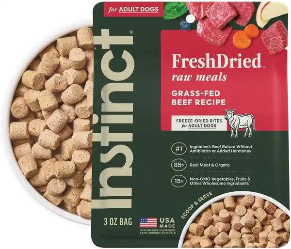 Instinct Freeze-Dried Meals, Freshdried Bites, Natural Dog Food, Grain-Free - Grass-Fed Beef, 25 Oz. Bag13