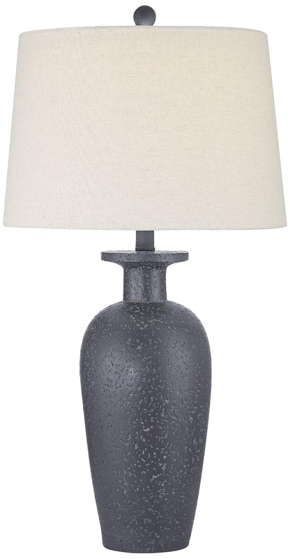 Glenwood 28" Tall 3-Way Table Lamps Set of 2 Charcoal Gray Farmhouse Rustic | Country Cottage Living Room Bedroom Bedside Nightstand House Office Home Reading Kitchen Entryway White Shade8