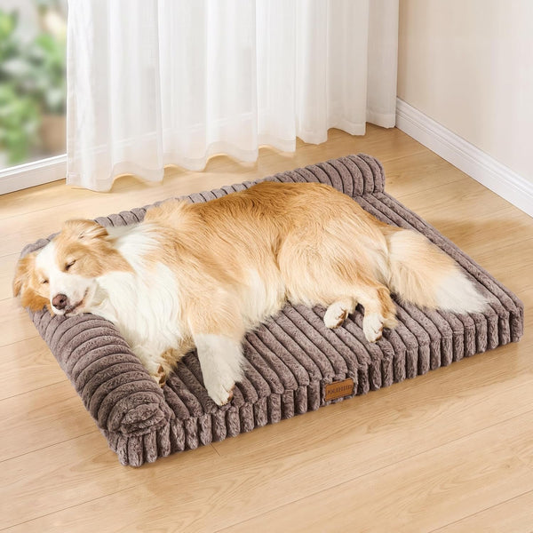 Orthopedic Calming Large Dog Bed Pet Sofa Bed 36''X24'' Grey | 2-Sided Pet Couch Large Sized Dog, Soft Egg-Crate Foam Dog Mat, Waterproof Removable Washable Cover, Nonskid Bottom Cat Bed16