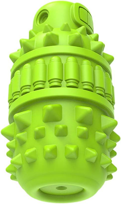 PIFFZEDO Dog Toys for Aggressive Chewers,Interactive Natural Rubber Chew & Squeaky Toy for Large Medium Breed,Dog Toothbrush,Tough & Durable (Green,Large)7