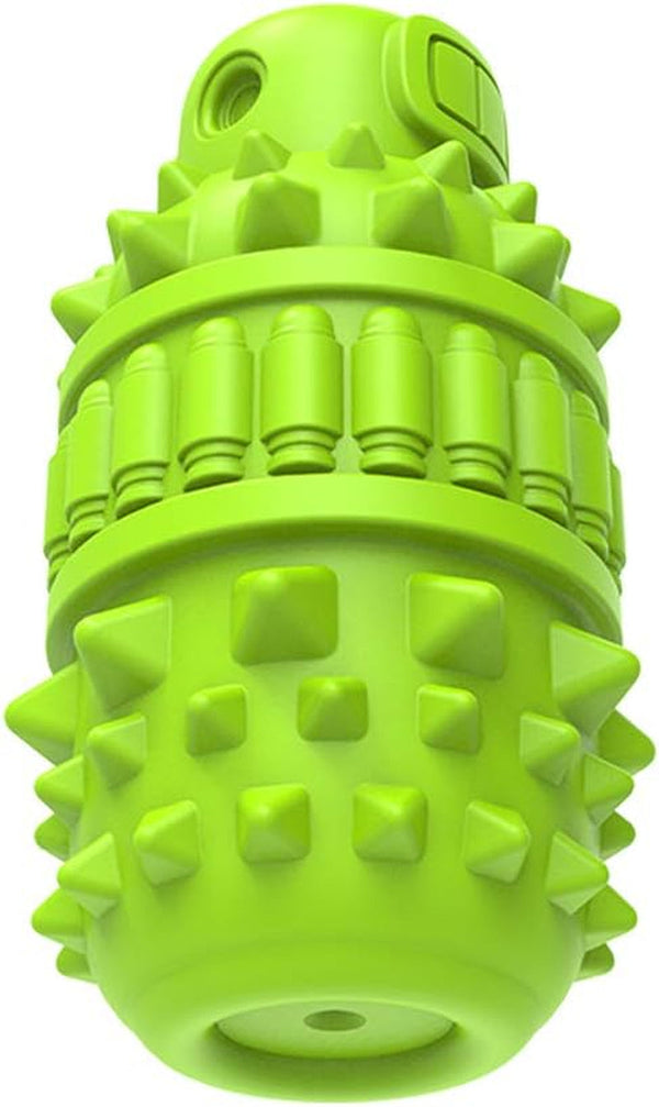 PIFFZEDO Dog Toys for Aggressive Chewers,Interactive Natural Rubber Chew & Squeaky Toy for Large Medium Breed,Dog Toothbrush,Tough & Durable (Green,Large)7