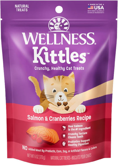 Wellness Kittles Crunchy Cat Treats, All Lifestages, Kitten to Senior, Natural, Grain Free, Chicken and Cranberry Flavor, 2 Oz Bag12