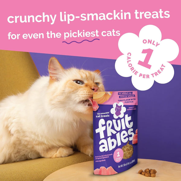 Fruitables Crunchy Cat Treats, Healthy Cat Treats, Tuna & Pumpkin, 2.5Oz | Healthy Cat Treats, Natural Feline Snacks, Protein Rich, Crunchy Biscuits, Indoor Cats, Kitten Rewards, Made in USA6