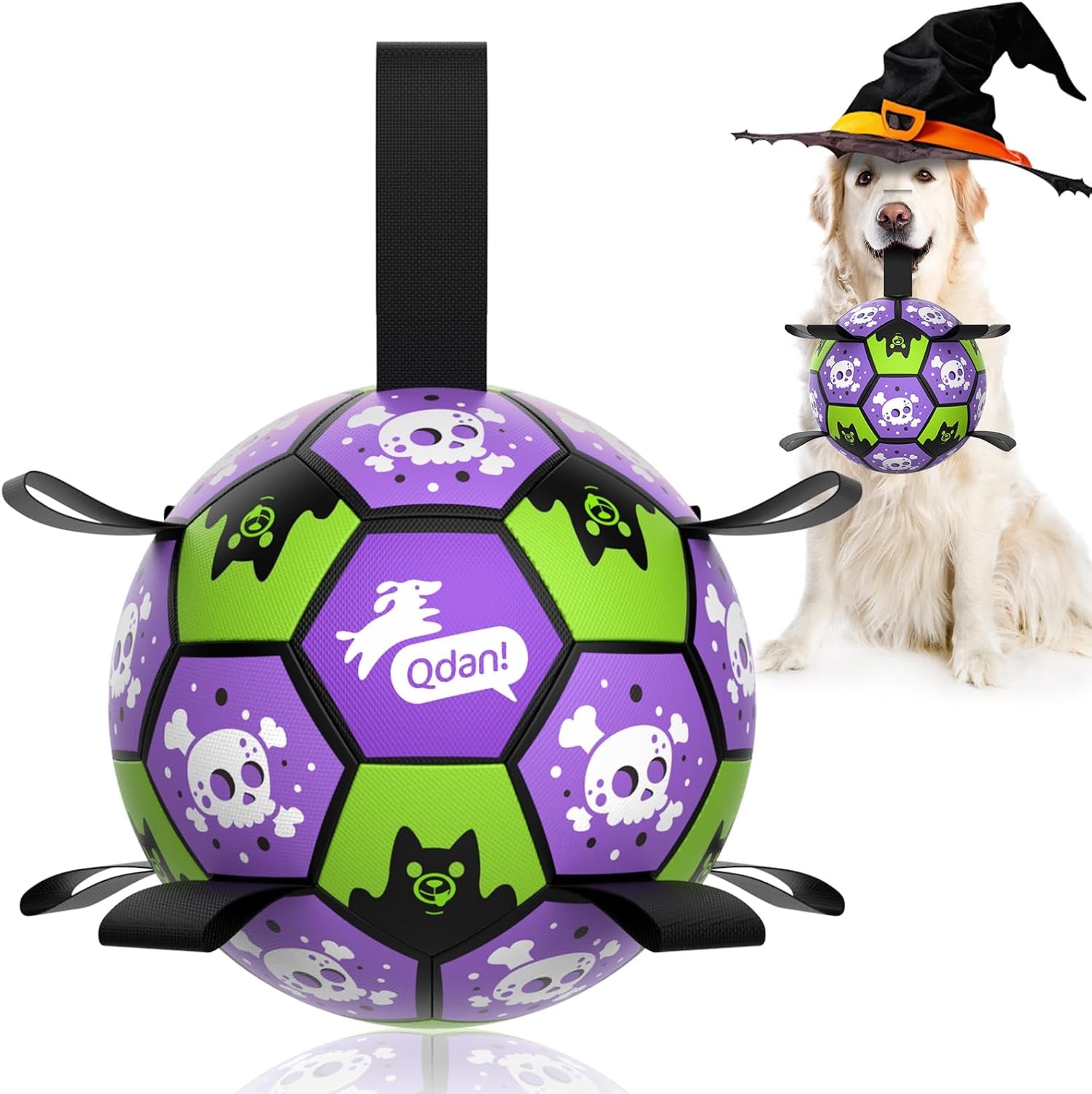 qdan-dog-balls-6-inch-dog-soccer-ball-with-straps-herding-balls-for-dogs-outdoor-dog-toys-balls-for-20-40-lb-dogs-puppy-ball-to-keep-them-busy-dog-pool-water-play-toy-puppy-birthday-gifts