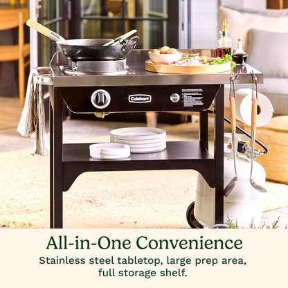 Outdoor Wok Station with Rear Wheels, 14" Steel Pan, 50,000 BTU6