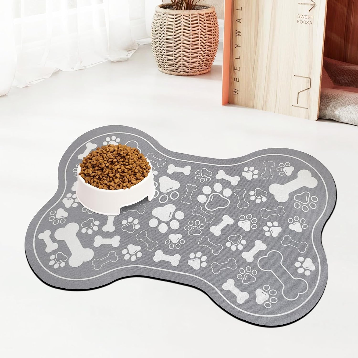 dog-cat-food-mat-bone-shaped-pet-feeding-mat-quick-absorb-water-bowl-placemat-with-rubber-backing-indoor-floor-stain-resistant-pet-accessory-supplies-light-pink-small-12x18-inches