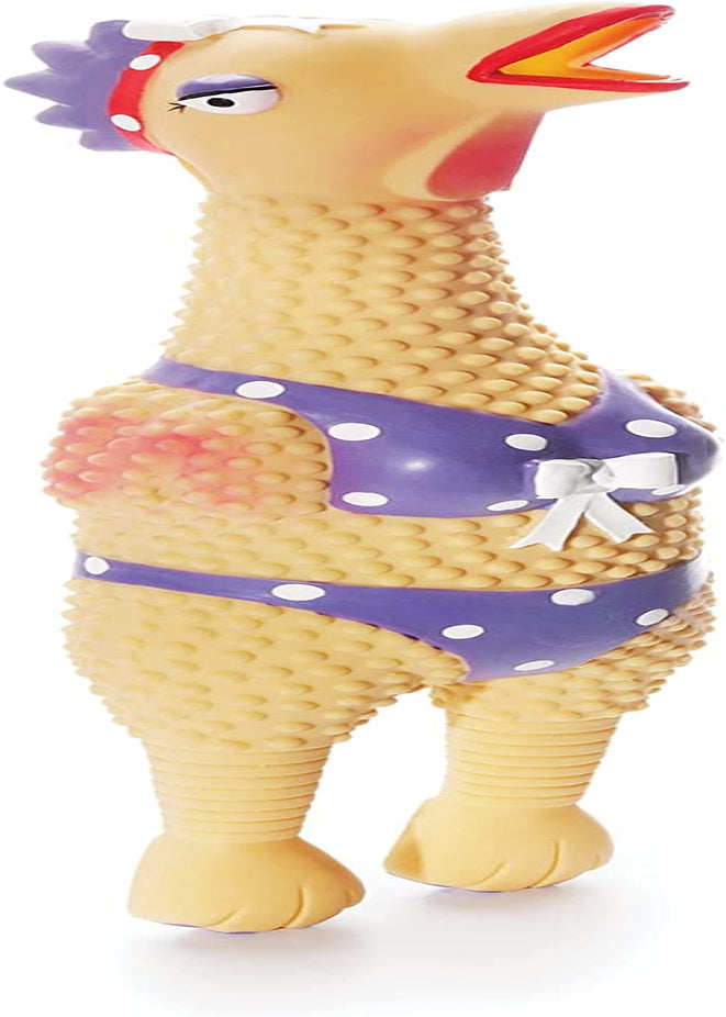 outward-hound-by-charming-pet-squawkers-earl-latex-squeaky-rubber-chicken-dog-toy-funny-interactive-holiday-toy-for-dogs-large-size