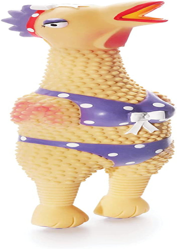 Outward Hound by Charming Pet Squawkers Earl Latex Squeaky Rubber Chicken Dog Toy, Funny Interactive Holiday Toy for Dogs, Large Size9