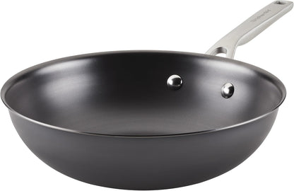 Kitchenaid NITRO Carbon Steel Wok, 10-Inch Nitrided Carbon Steel Pan, Stir Fry Pan, Gray1
