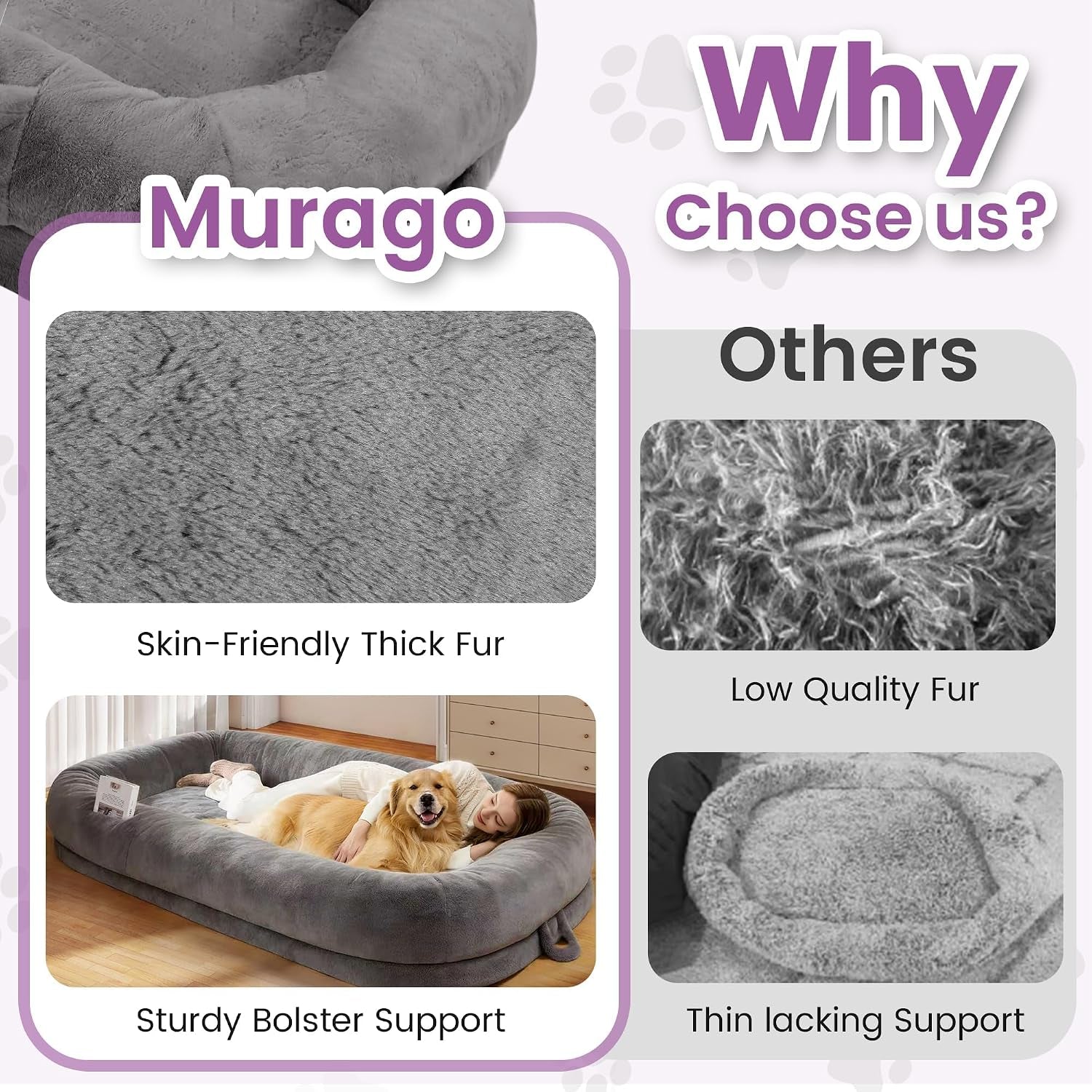murago-human-dog-bed-for-adults-71x43x10-light-grey-long-human-size-dog-bed-removable-cover-orthopedic-design