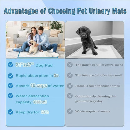 XXXXL Puppy Pee Pads for Dogs 31"X47" 40 Count, Extra Large Dog Pee Pads, Leak-Proof & Super Absorbent Dog Pee Pads, Thicken Disposable Potty Pads Puppy Training Pads for Cats Rabbits5
