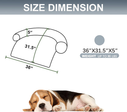 Calming Dogs/Cats Bed Mats, Dog Pad Washable Removable Couch Cover, Plush Long Fur Mat for Pets, Waterproof Lining, Perfect for Small, Medium and Large Dogs and Cats (Gradient Gray, 36"X31")2