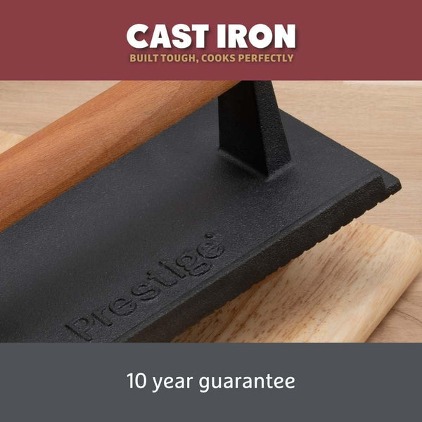 Cast Iron Cookware Set – 6 Piece, Burger Press, Small & Medium Frying Pans, Grill Pan, Griddle Pan, Casserole Dish, Pre-Seasoned, Non-Toxic, Induction & Oven Safe, Easy Clean2