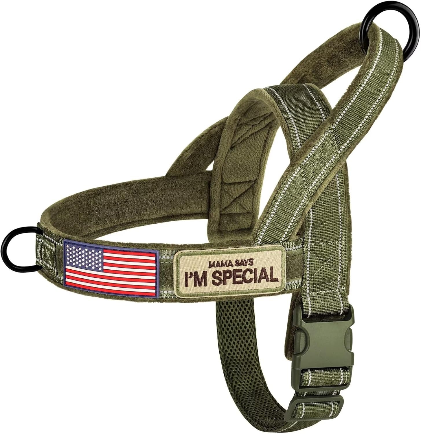 forestpaw-no-pull-dog-harness-with-large-handle-comfortable-l-brown-adjustable-fits-chest-26-31-50-80-lbs-slip-on-quick-release-easy-control-soft-padded-for-medium-large-dogs-walking-training