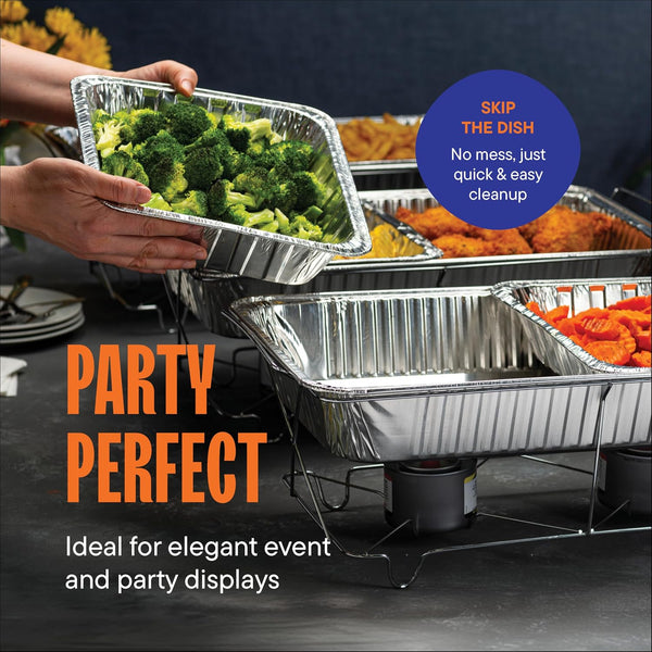 Aluminum Pans 9X13 Disposable Aluminum Foil Pans [30-Pack] Large Baking Pan Trays - Heavy Duty Tin Tray Half Size Chafing Dishes. Food Containers for Roasting, Cooking, Heating or Steam Table | Heavy Duty Tin Tray Half Size Chafing Dishes, Food Containers for Roasting, Cooking, Heating or Steam Table, by6
