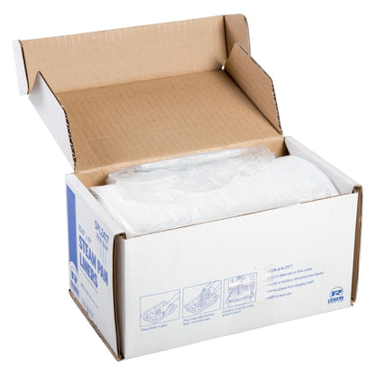 Royal 1/2 Pan Steam Pan Liners with Twist Ties, Package of 2503