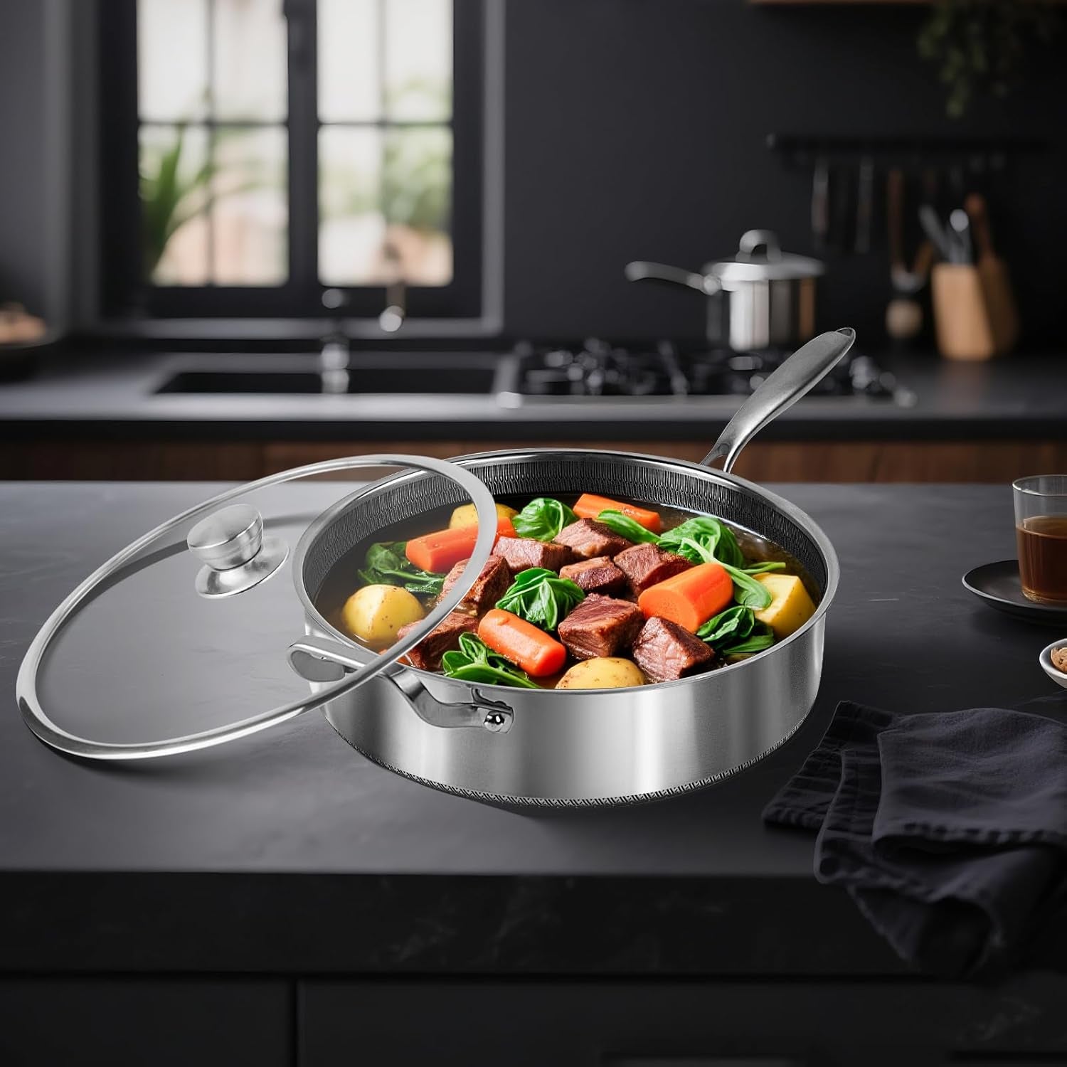 frying-pans-nonstick-wih-lid-non-stick-tri-ply-stainless-steel-saute-pan-8-quarts-large-saute-pan-13-5-inch-induction-cooking-pan-dishwasher-and-oven-safe-pfoa-free