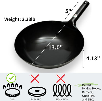 Kanda Iron Beijing Wok - Lightweight and Durable - Perfect for Authentic Japanese Cooking - 13 Inch3
