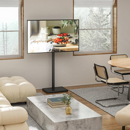 Swivel Floor TV Stand for 32-65 Inch Flat Screen Tvs | Height Adjustable Mount, Solid Wood Base, Space Saving, Holds 88Lbs, Max VESA 400X400Mm for Living Room Bedroom Corner9