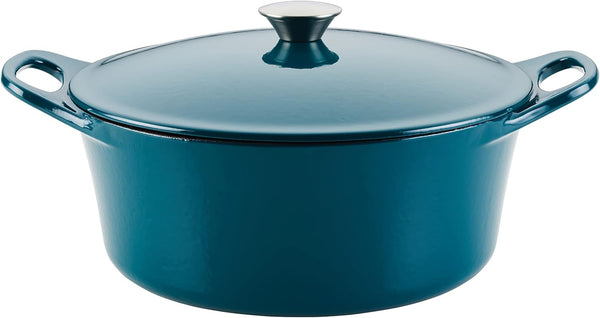Enameled Cast Iron Dutch Oven/Casserole Pot with Lid, 5 Quart, Teal1