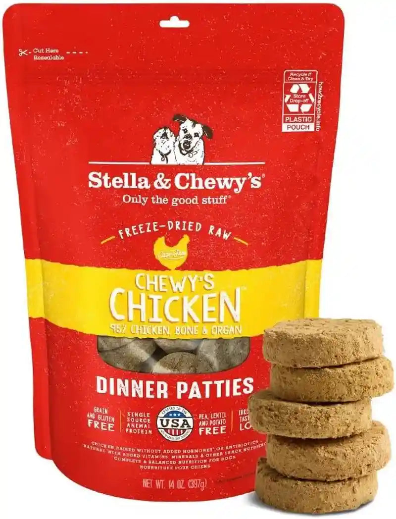 stella-chewys-freeze-dried-raw-dinner-patties-beef-recipe-high-protein-grain-free-puppy-dog-food-perfect-for-picky-eaters-25-oz