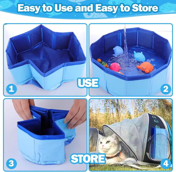 BABORUI Cat Pool Toy with Fish-Water Cat Toys, Portable Cat Pool Toy, Cat Water Toys for Bored Indoor Cats, Interactive Cat Toys for Indoor Cats for Endless Self Play7