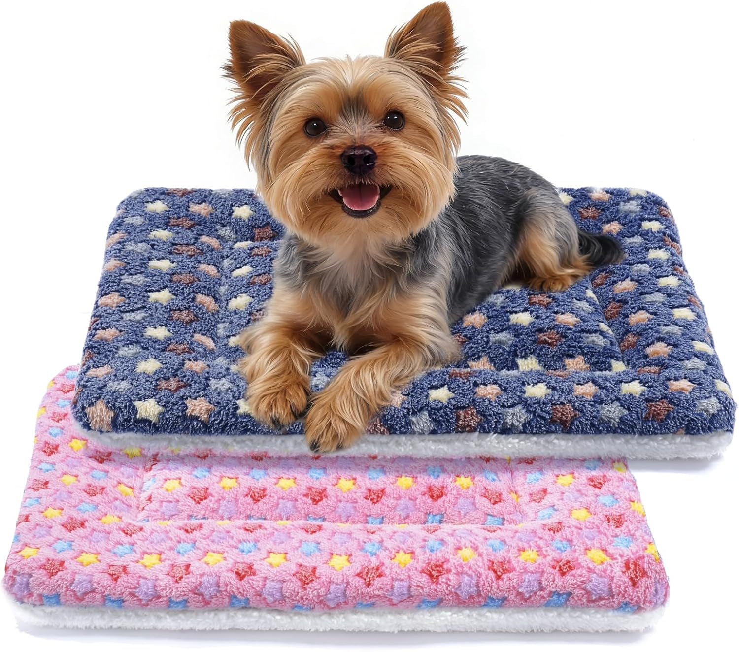 mora-pets-cat-bed-dog-crate-pad-ultra-soft-pet-bed-with-cute-star-print-washable-crate-mat-for-small-dogs-and-indoor-cats-reversible-fleece-dog-kennel-pad-cat-carrier-mat-14-x-17-5-inch-grey