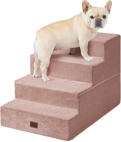 EHEYCIGA Dog Stairs for Bed 18" H, Dog 4-Steps for High Bed, Olive Green | Pet Steps for Small Dogs and Cats, Non-Slip Balanced Pet Ramp Indoor55