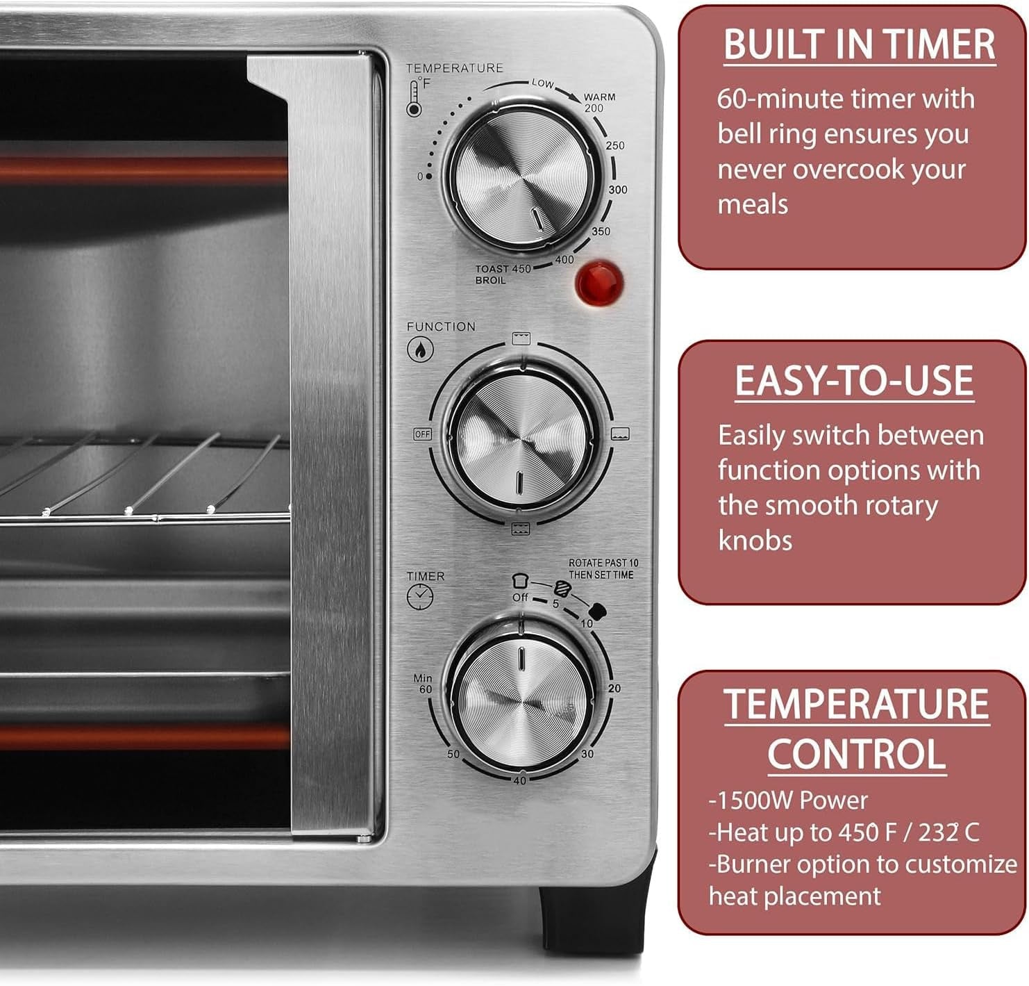 26-quart-french-door-stainless-steel-countertop-toaster-oven-multi-function-electric-oven-with-adjustable-temperature-60-minute-timer