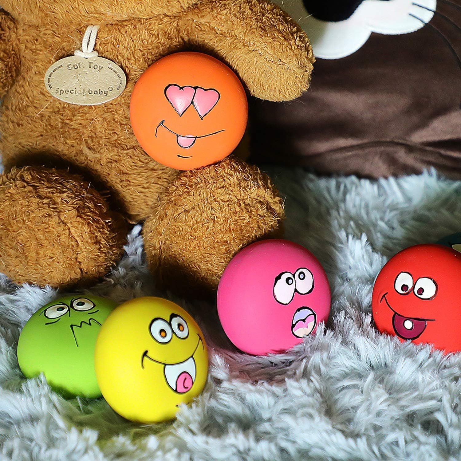 smile-face-dog-squeaky-toys-soft-latex-squeak-balls-for-puppy-small-pet-dogs-6-pcs-set