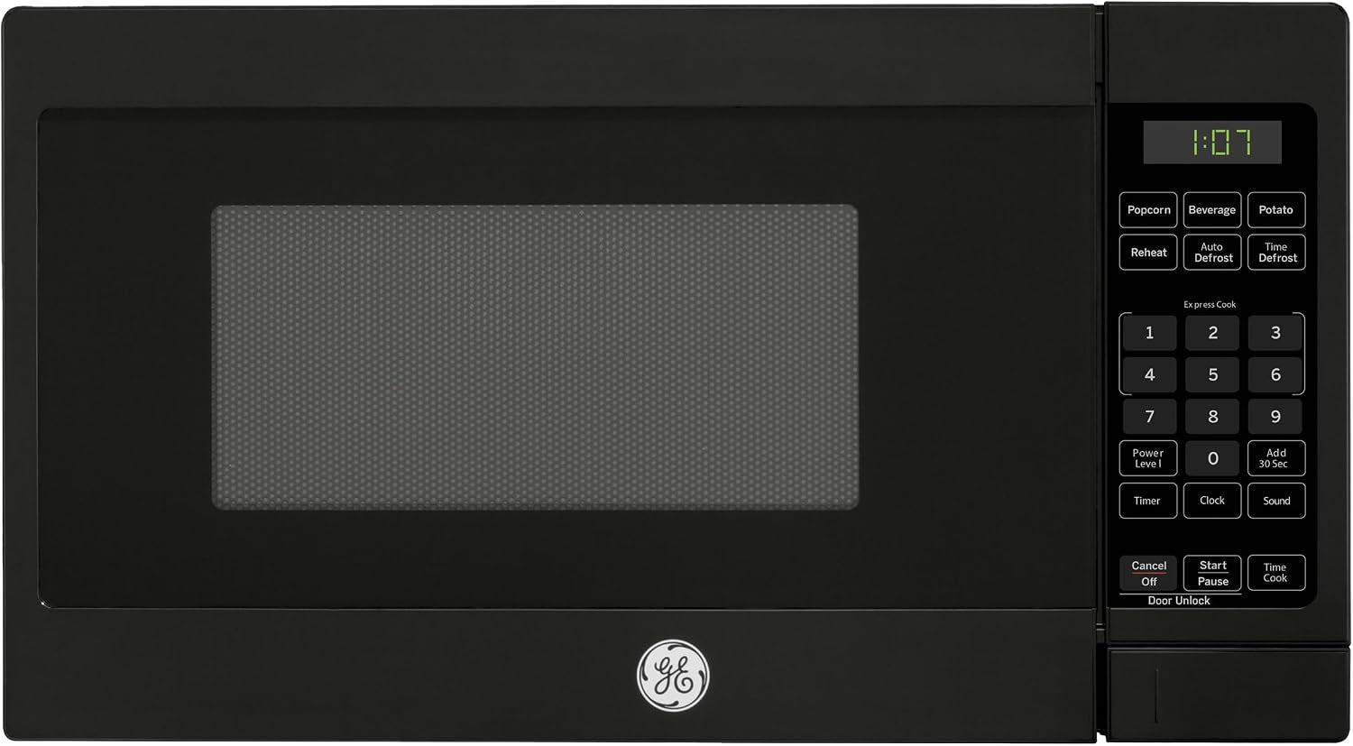 ge-countertop-microwave-oven-700-watt-0-7-cu-ft-black-gchk07n1wbb-4-convenience-cook-settings-one-touch-controls-child-lock-technology-glass-turntable-for-kitchen-dorm-office-apartment