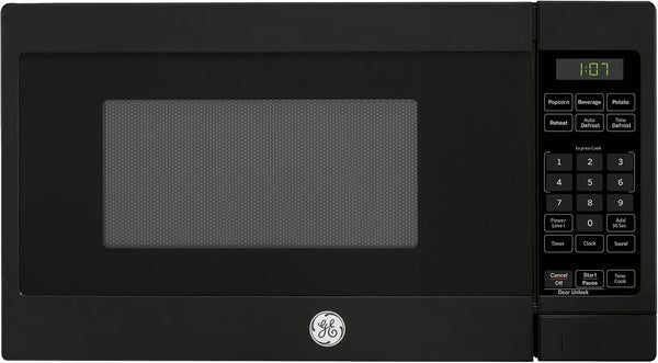 GE Countertop Microwave Oven, 700 Watt, 0.7 Cu. Ft., Black, GCHK07N1WBB | 4 Convenience Cook Settings, One-Touch Controls, Child Lock Technology, Glass Turntable, for Kitchen, Dorm, Office, Apartment1