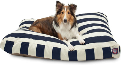 Majestic Pet Stripes Rectangle Medium Dog Bed Washable – Non Slip Comfy Pet Bed – Dog Crate Bed with Removable Washable Cover – Dog Kennel Bed for Sleeping, Polyester Fiber, Medium, Black27